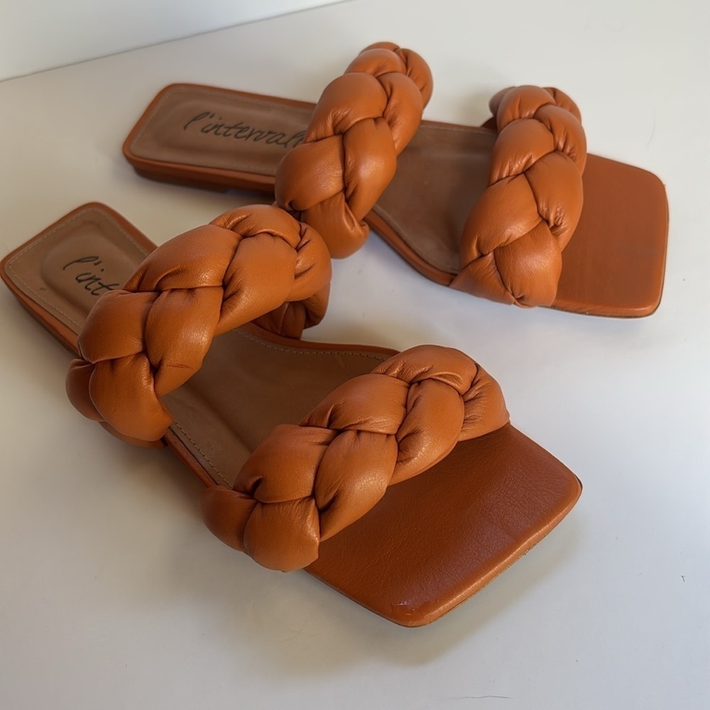 L'INTERVALLE Braided Slide Sandals size 39